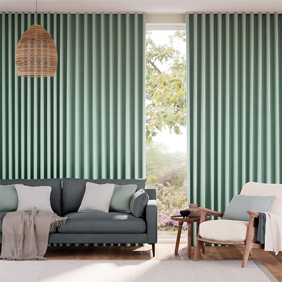 Bijou Linen Aqua  カーテン