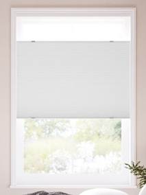 【つっぱり式】コードレス 遮光 トップダウンハニカム ホワイトダヴ コードレスハニカム サムネイル写真