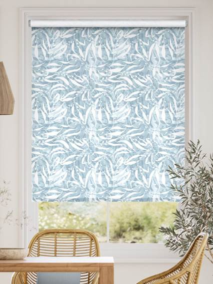 防水・遮光 シーケルプ ブルー ロールスクリーン サムネイル写真